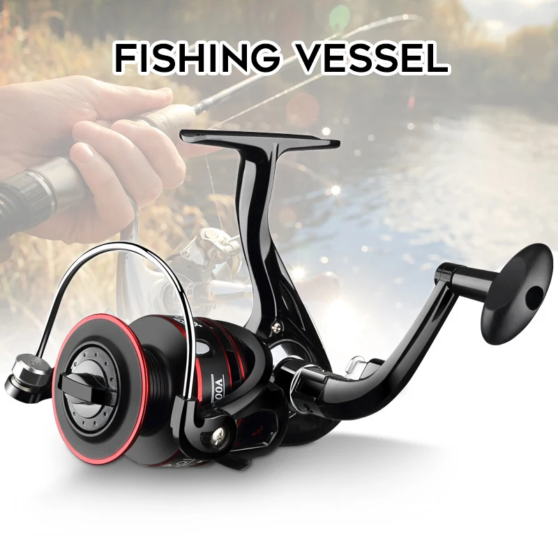 

Metal Powerful Fishing Reels Left/Right Interchangeable With Collapsible Handle High Capacity Ultra Smooth Metal Spool
