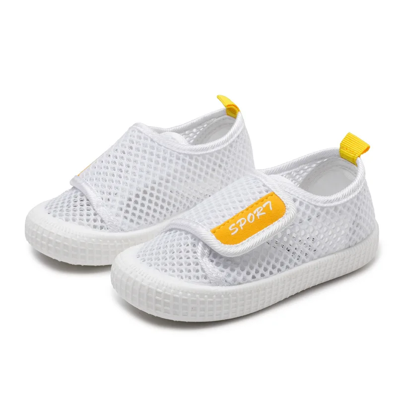 

Children White Shoes Toddler Boys Girls Sneakers Kindergarten Indoor Shoes Mesh Comfortable Breathable Lightw tenis Canvas Shoes