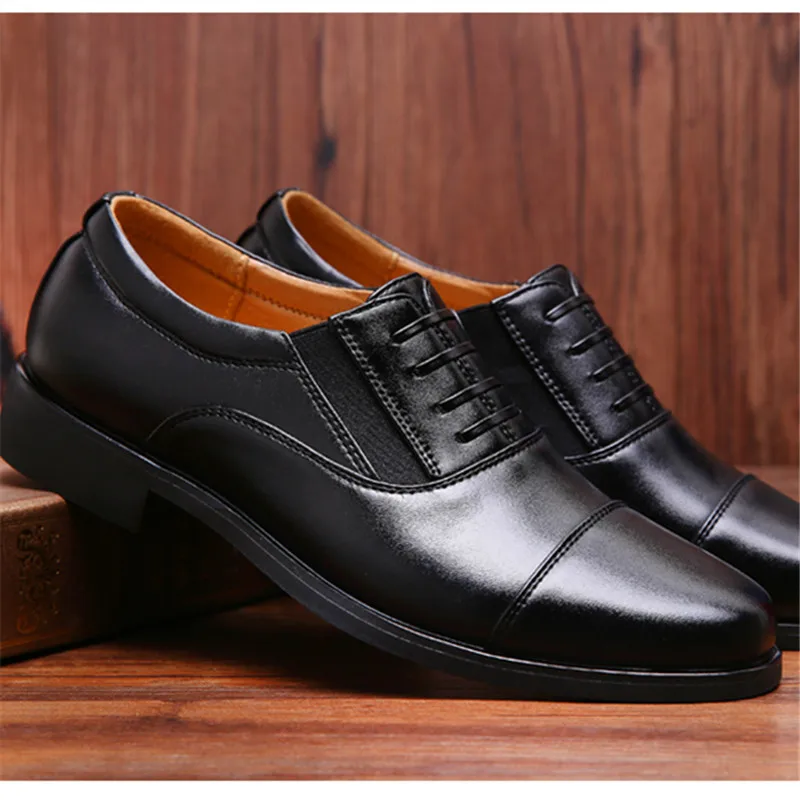 

Mazefeng Men Crocodile Dress Leather Shoes Lace-Up Wedding Party Shoes Mens Business Office Oxfords Flats Plus Size Men Fashion