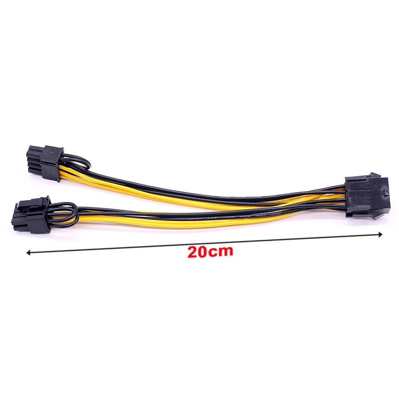 10 шт./лот PCI-Express PCIE 8 Pin к Dual (6 + 2) VGA Видеокарта адаптер питание Кабель pci-e кабель