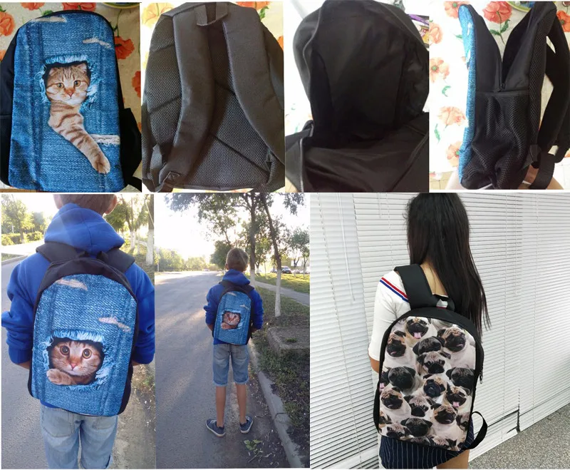 

FORUDESIGNS Dachshund Mochila School Bags Animal Print 3pcs/set Schoolbags for Child Girls Bookbag Leisure Daypacks