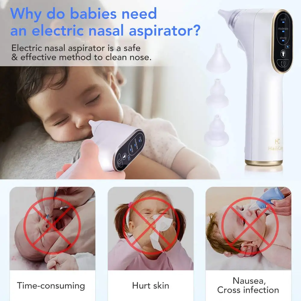 Детский носовой аспиратор Электрический Очиститель носа Детская носовая