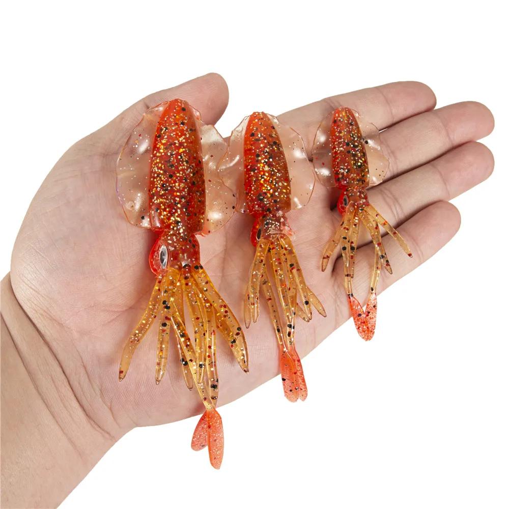 

5 Colors Fishing Soft Lure Squid Octopus Carp Fly Fishing Equipment Accessories Souple Sea Wobbler Soft Bait Isca Artificial