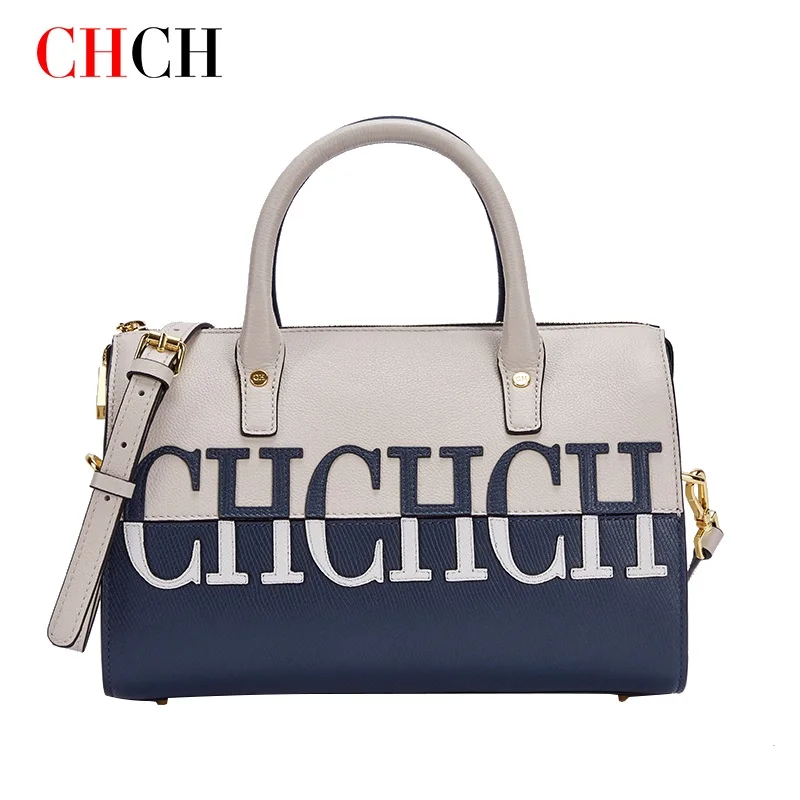 

CHCH роскошная сумка-рыбка для женщин бостон большая вместимость из натуральной коровьей кожи сумки на плечо для женщин девушек сообщения су...