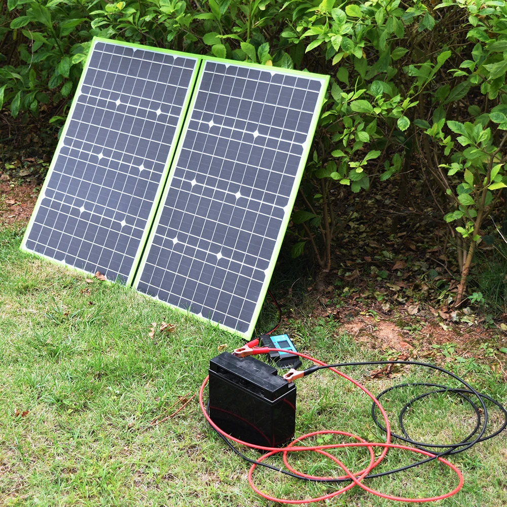 Купить Солнечная панель батарея 12v 100 Вт 150 Вт солнечные панели складное портативное зарядное устройство для батарей фотоэлектрическая домашняя си...