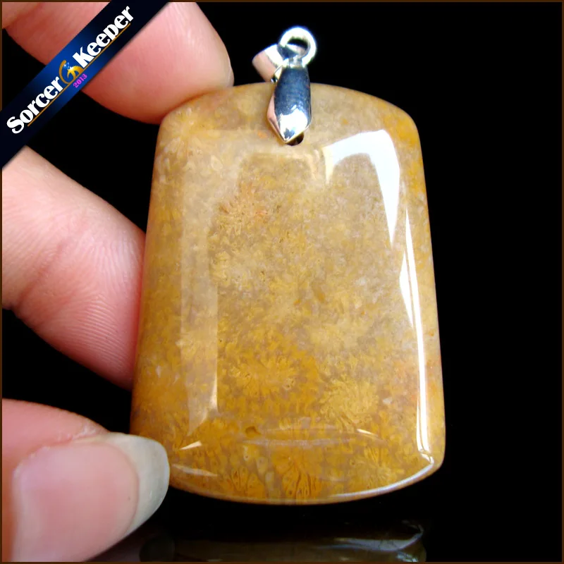 Высокое качество Натуральный Коралл окаменелости Хризантема камень счастливый