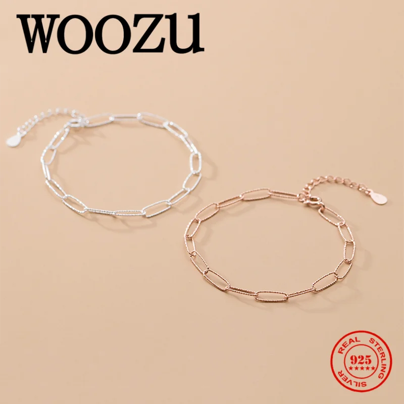 Минималистичная кубинская цепочка WOOZU из настоящего серебра 925 пробы Шарм