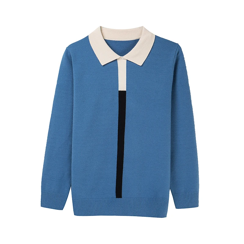 

Autumn Ladies Doll Collar Pullover Sweater Fashion Loose Long Sleeve Knit Sweater Female Casual elegant Knitwear Jumper Top R425