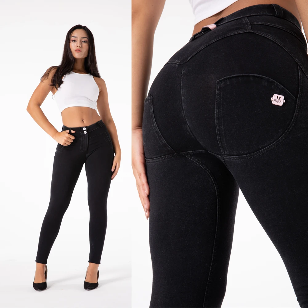 Shascullfites Melody Black Leggings Booty Lift Jeans Sport Pants Push Up Tights for Women Fitness Clothing Female