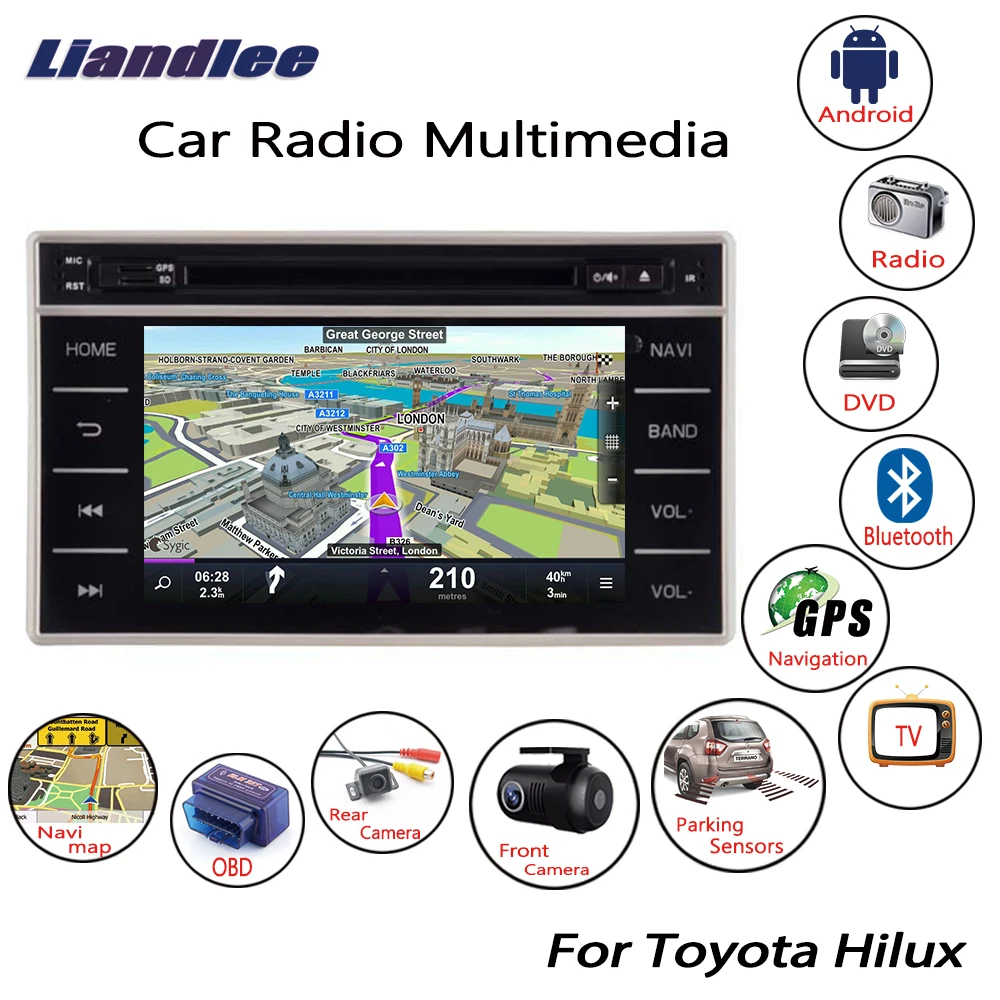 Liandlee для Toyota Hilux 2015 ~ 2018 Android автомобильный Радио CD DVD плеер GPS Navi навигация карты
