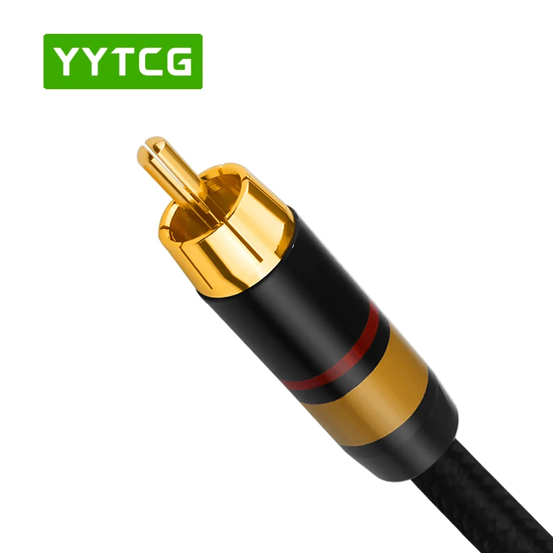 hifi digital audio coaxial cable od7 0 premium stereo audio rca to rca male coaxial cable speaker hifi subwoofer cable av tv free global shipping