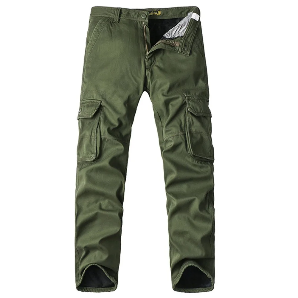 2017 Топ Мода Мульти-карман твердые мужские брюки карго высокое качество большой