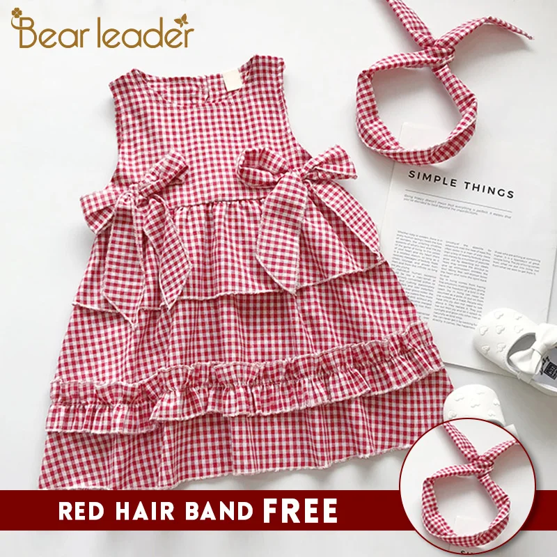Bear Leader Girls Dresses 2020 New Summer Rainbow Print Vest Dress Fashion Sleeveless Clothes For 2-6 Years | Детская одежда и