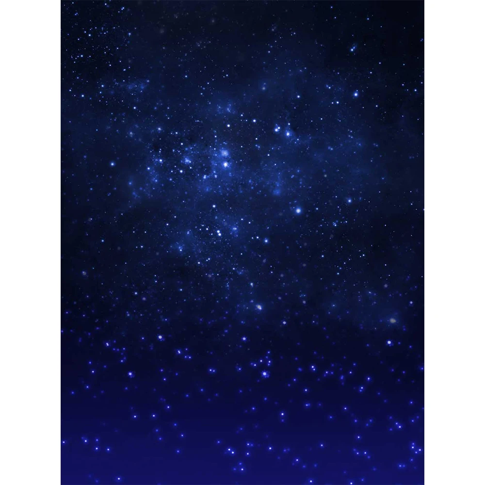 Allenjoy Starry Night Background Dreamy Sky Baby Shower Space Mysterious Moon Star Cloud Wooden Floor Glitter Backdrop Banner |