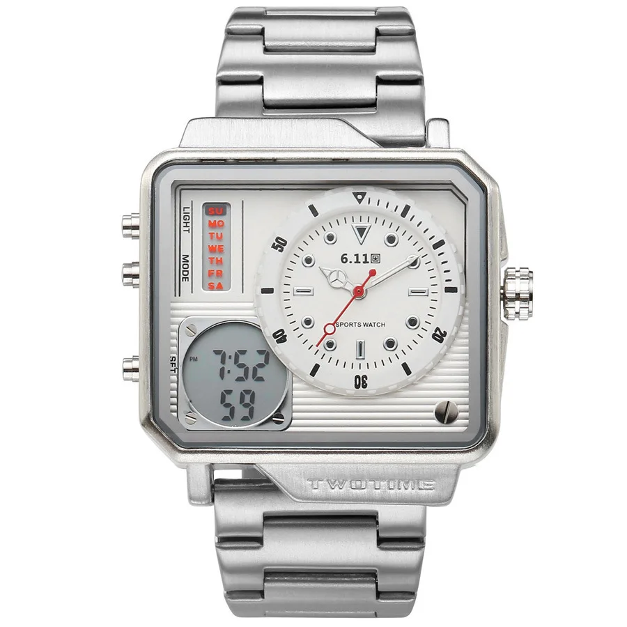 Часы со стальным ремешком золотые часы многофункциональные спортивные с