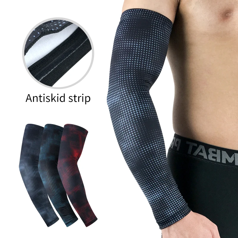 

1 Pair Spandex Thin Arm Warmers Breathable Elastic Not Easy To Slide Sports Protective Sleeve Sun Protection Elbow Protection