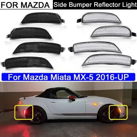 4 шт. без ошибок прозрачные линзы дымчатые линзы передние и задние светодиодные боковые отражатели фары боковые габаритные огни для Mazda Miata ...
