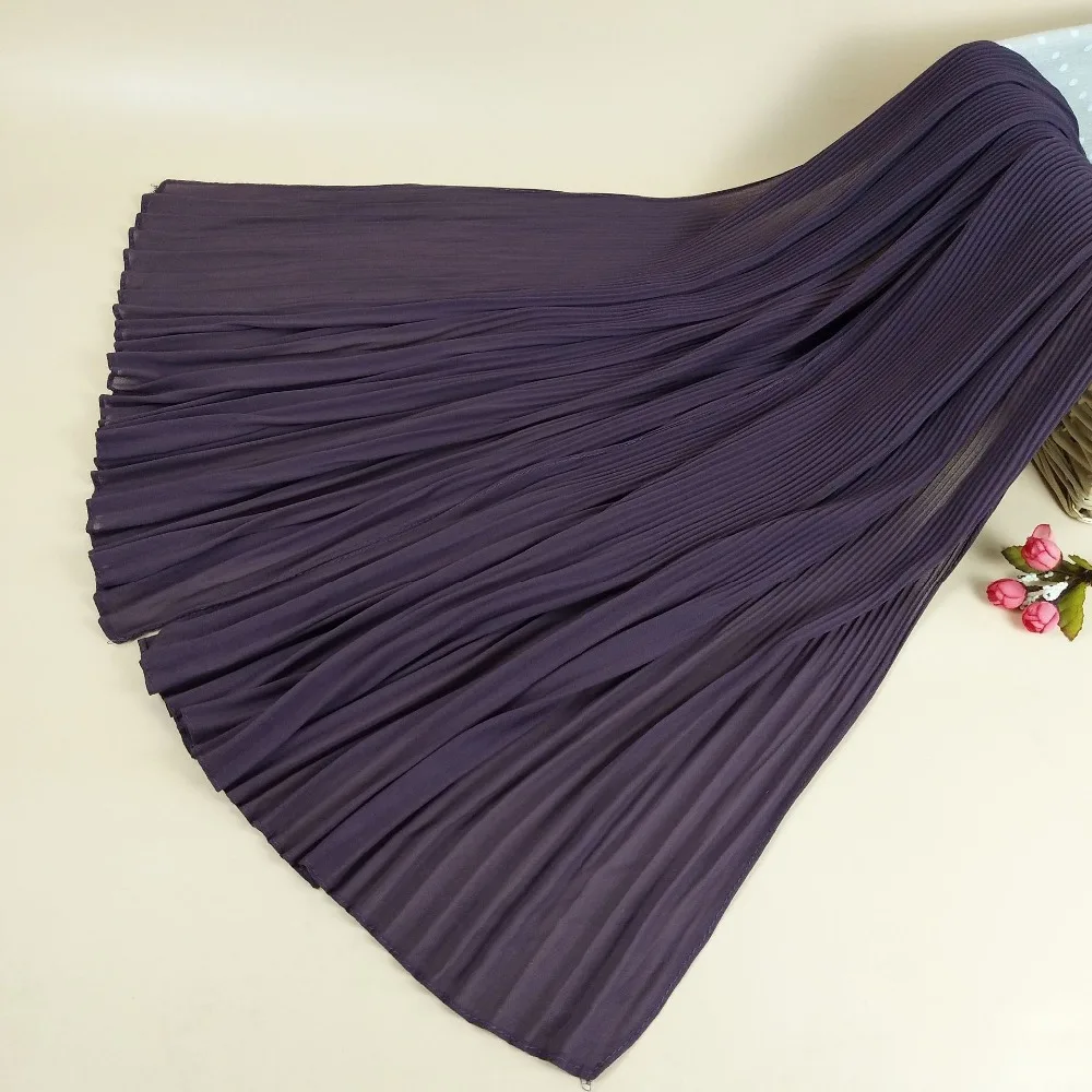 2019 мусульманский женский шифоновый хиджаб с пузырьками шарф шали исламский