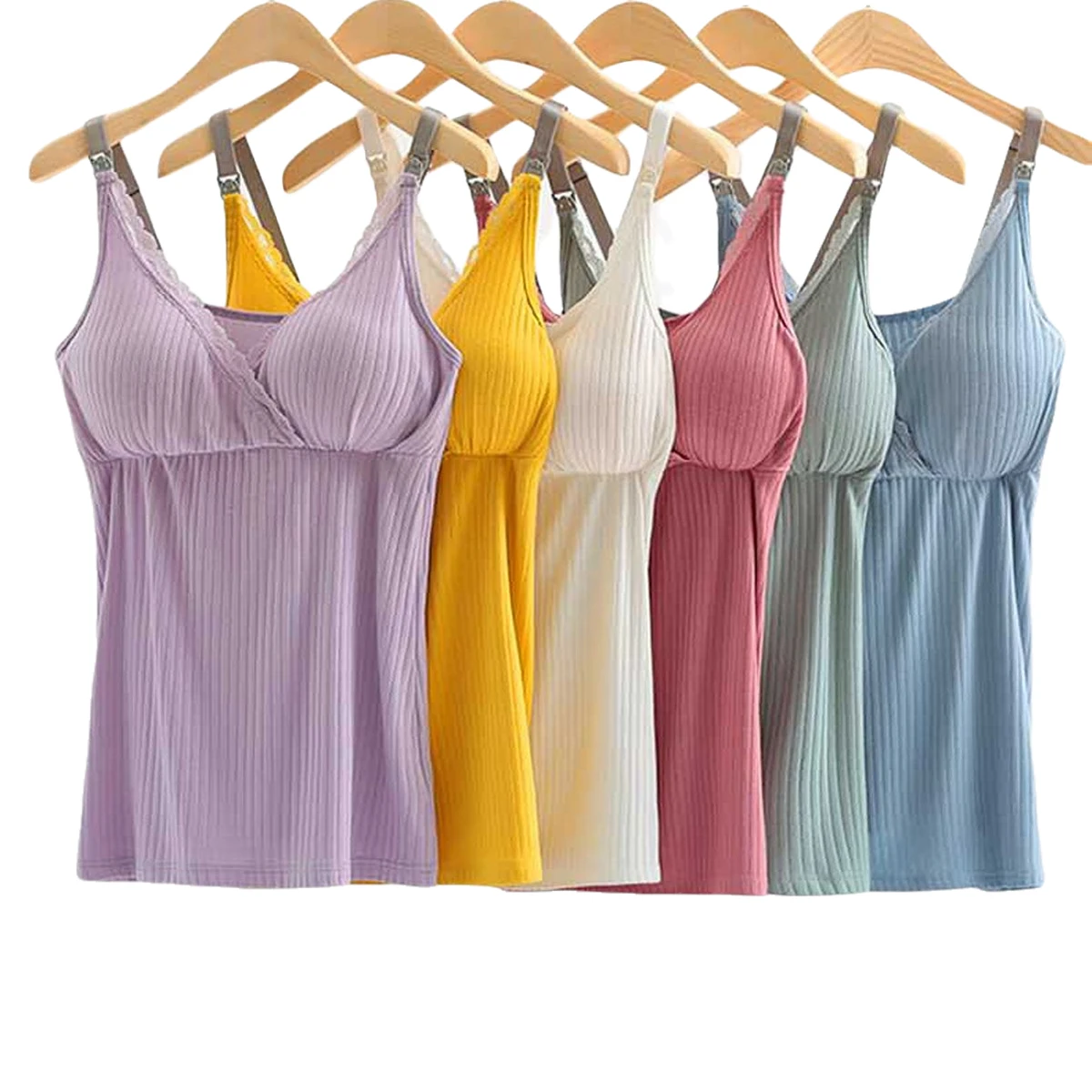 

Summer Modal Breastfeeding Sling Vest Pregnant Women Removable Bra Nursing Camisole Top Maternity Clothes Pregnancy Tank Top