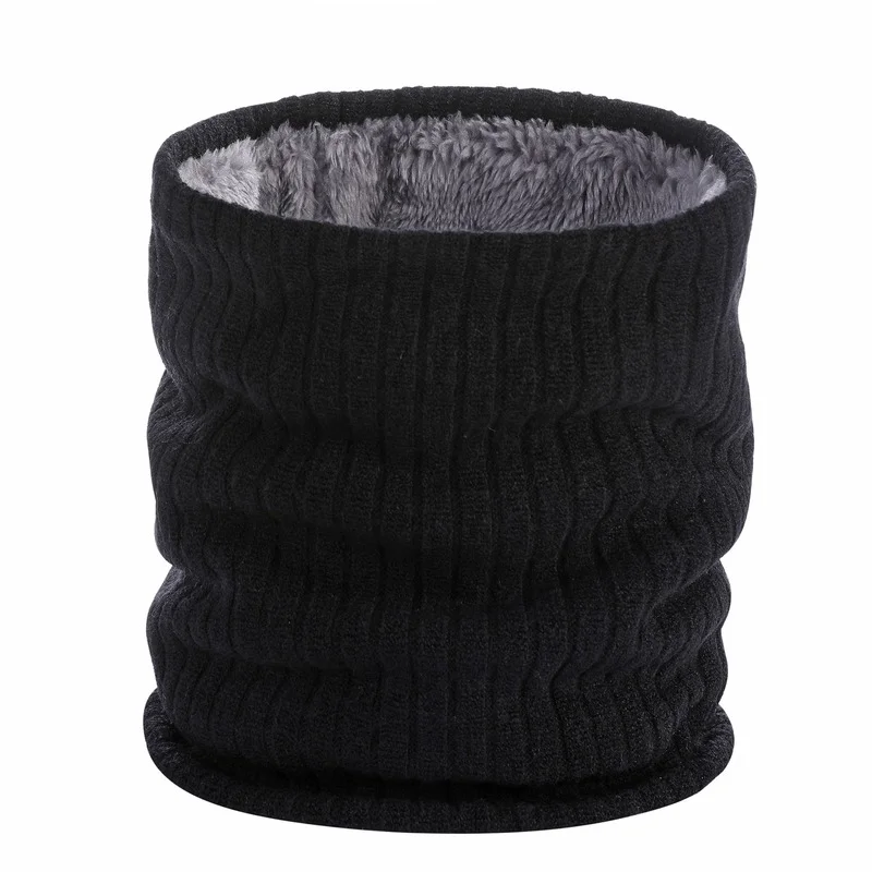 

2021 New Neck Scarf Winter Women Men Solid Knitting Collar Thick Warm Velveted Rings Scarves High Quality Muffler
