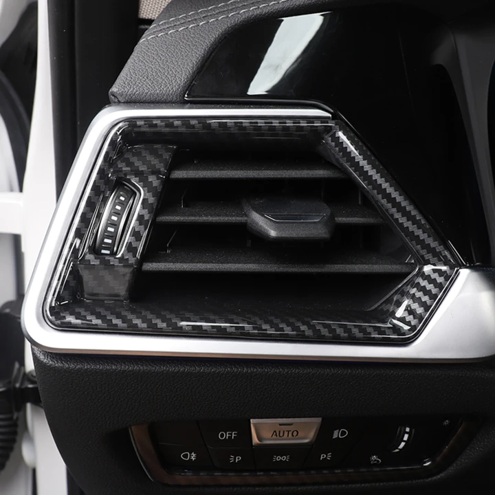 Интерьер автомобиля приборной панели сбоку AC Открытый ABS отделка 2 шт. для BMW 3