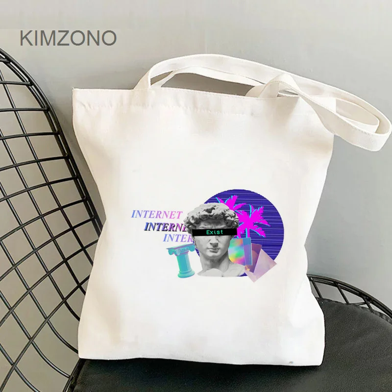 

Michelangelo shopping bag reusable grocery canvas shopper bolsa bag woven fabric sacola boodschappentas sac toile