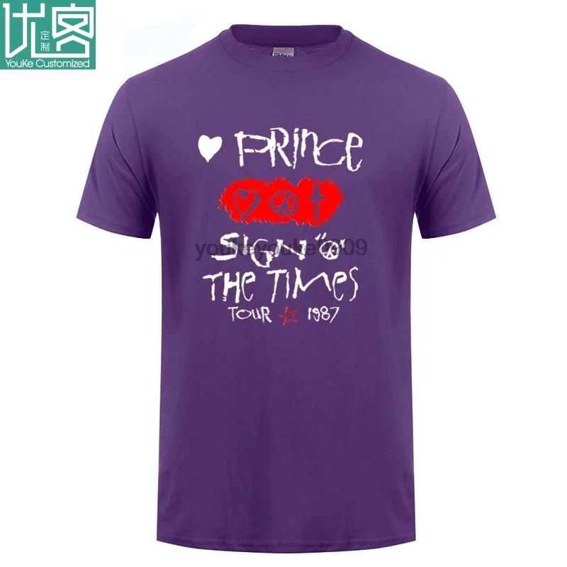Винтажная Футболка с принтом принца о Таймс Тур 1987 196-Продавец США-фиолетовый