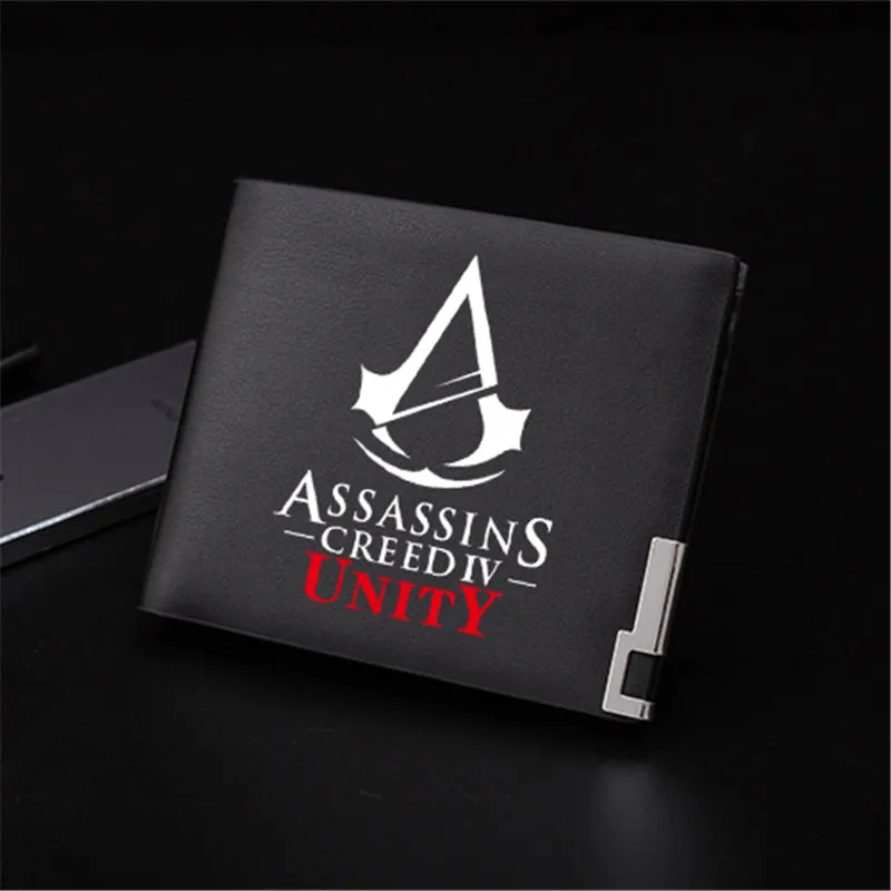 Новое поступление, кошелек для игры Assassins, черная светящаяся Сумочка унисекс, подарок для подростков, Модный стильный мужской кошелек из искусственной кожи