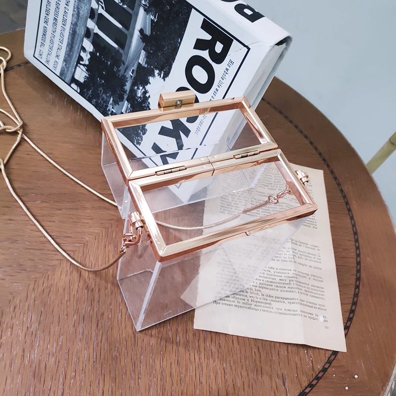 Женский прозрачный акриловый кошелек милая прозрачная сумка через плечо