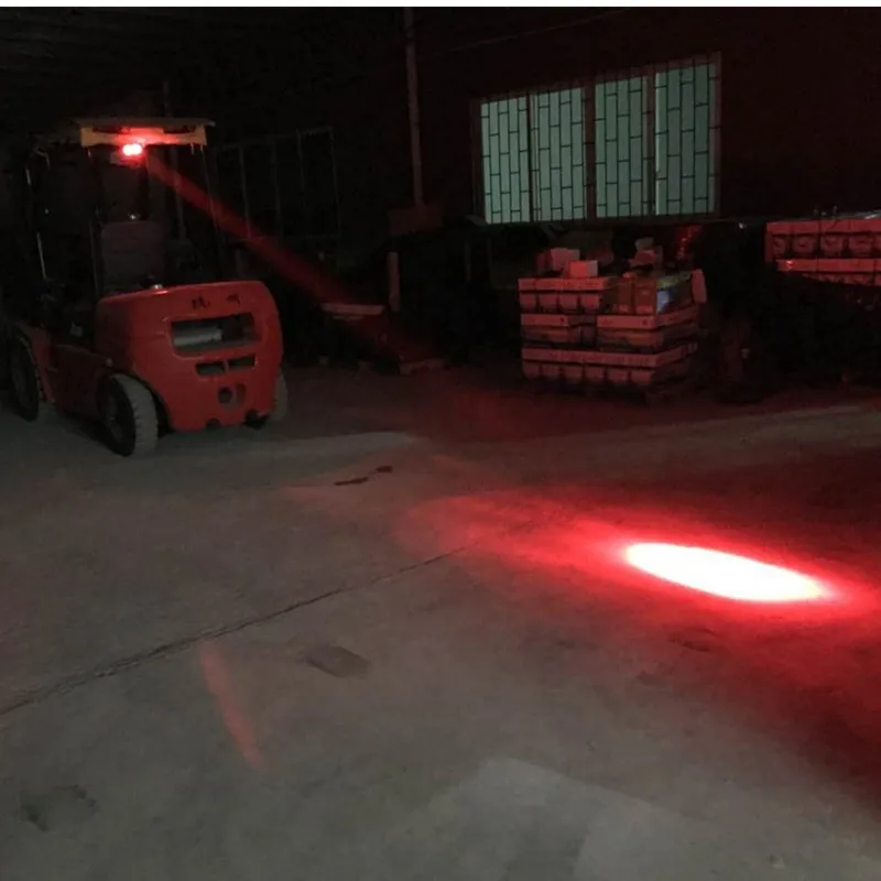 

2X 9-80V 3'' red Blue 12v 48v 64v 20w Light Vehicle Safety Lamp LED Forklift light fork truck crane spot beam to Linde Hyster