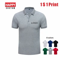 mens polo wear summer casual business high quality logo customized polo shirt individual group group lapel top