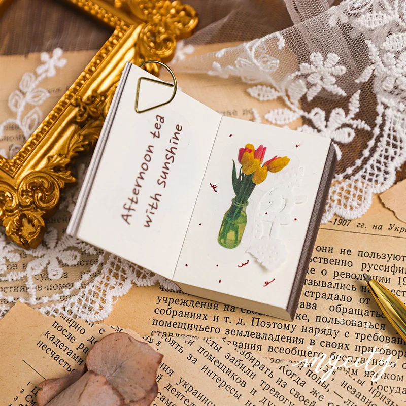 40 шт./компл. наклейки из бумаги с буквами Kawaii Journal милым Ретро рисунком дневник