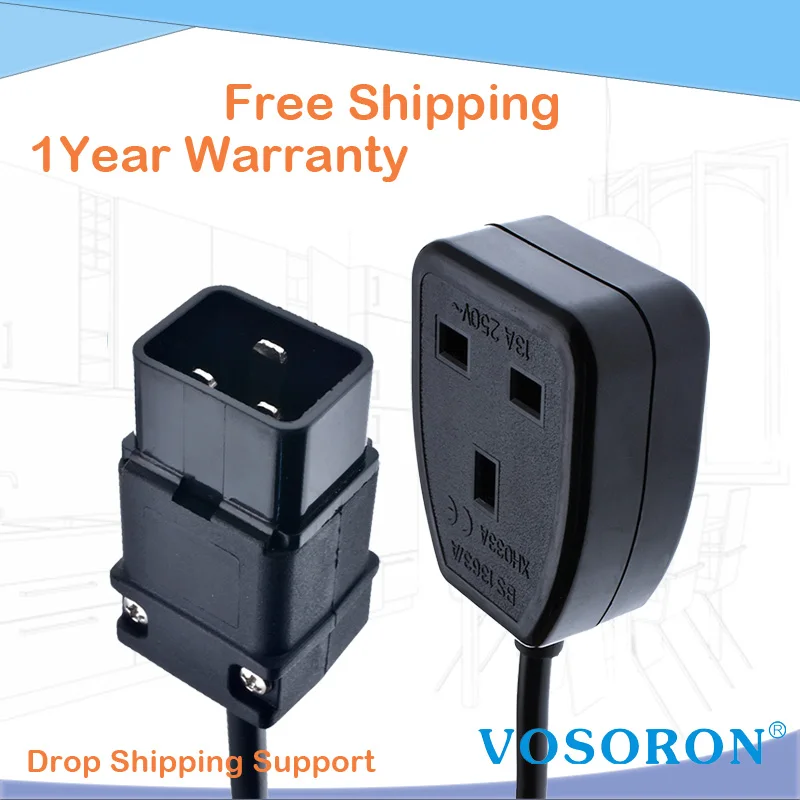 C20 доставка в Великобританию муфтовый стыковочный переводник конвертер кабель UPS