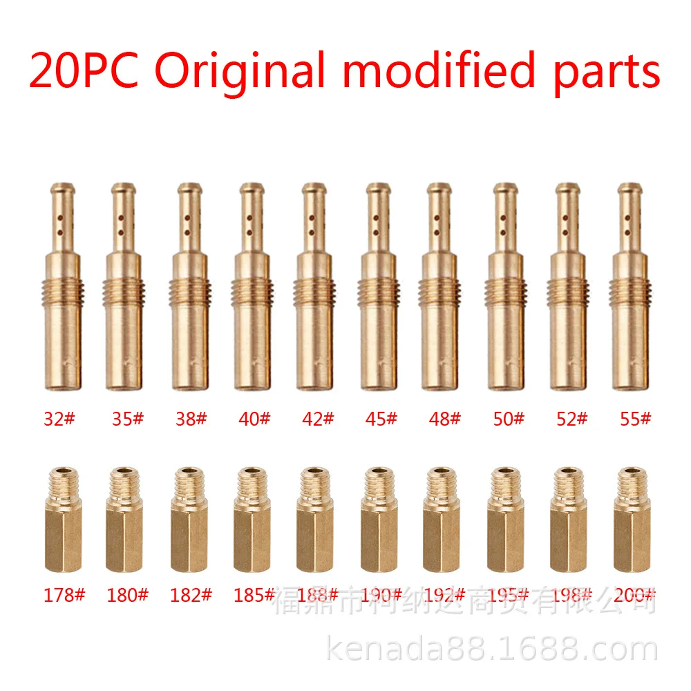 

20pcs Carburetor Main Jet Kit with Slow/Pilot Jet Set Replacement Fir For PWK Keihin OKO CVK Motorcycle Carburetor