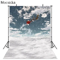mocsicka christmas theme background winter santa claus decoration style child portrait photo background photography studio