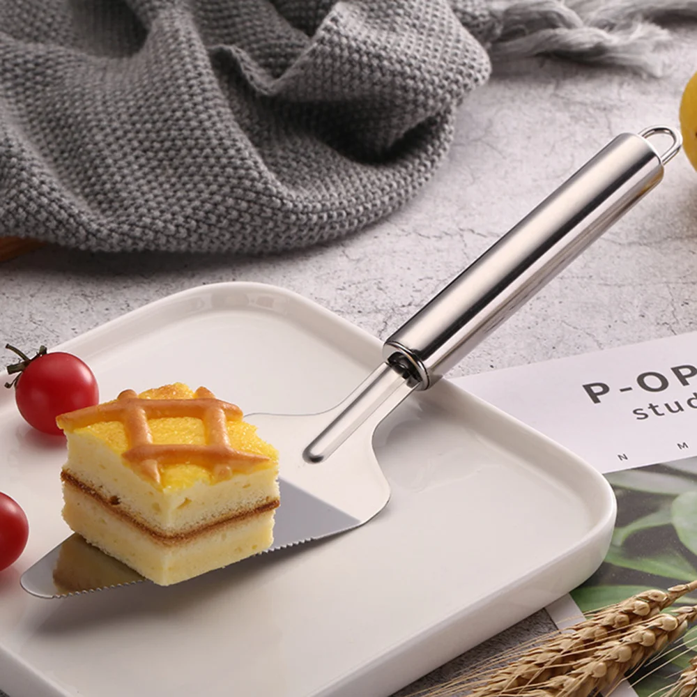 

Stainless Steel Cheese Pizza Shovel Scraper Steak Peel Cake Holder Shifter Devider Food Serving Baking Tool