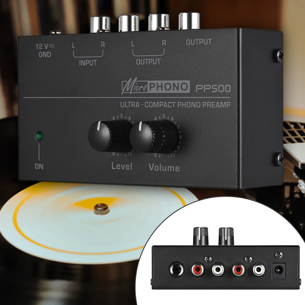 

Disc Preamplifier PP500 Phono Preamp Preamplifier Musical RCA Input 1/4 inch TRS Output Enjoyable Instrument Supplies