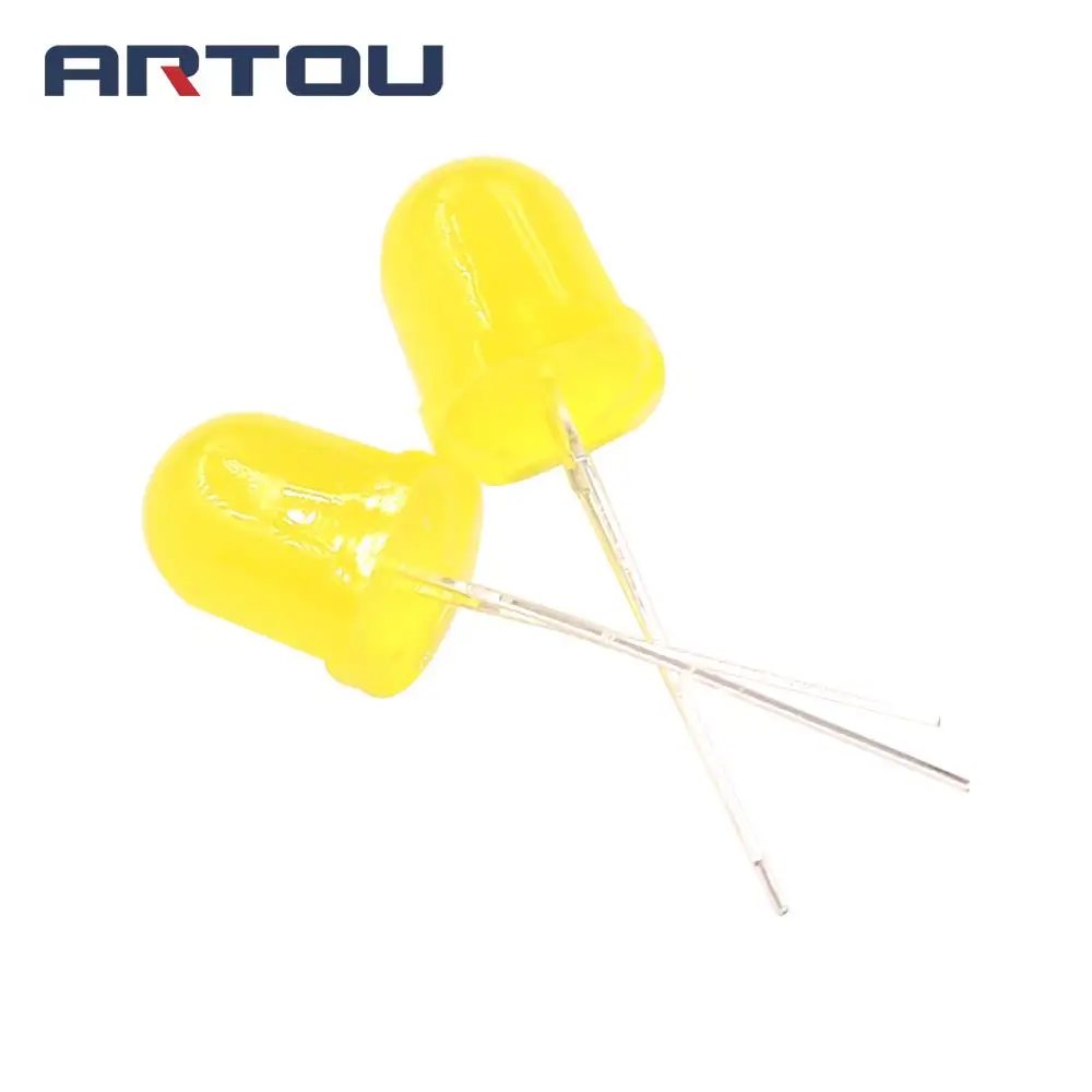 20 шт. 10 мм Светодиодная лампа ультра яркий желтый светодиод свет | Электронные