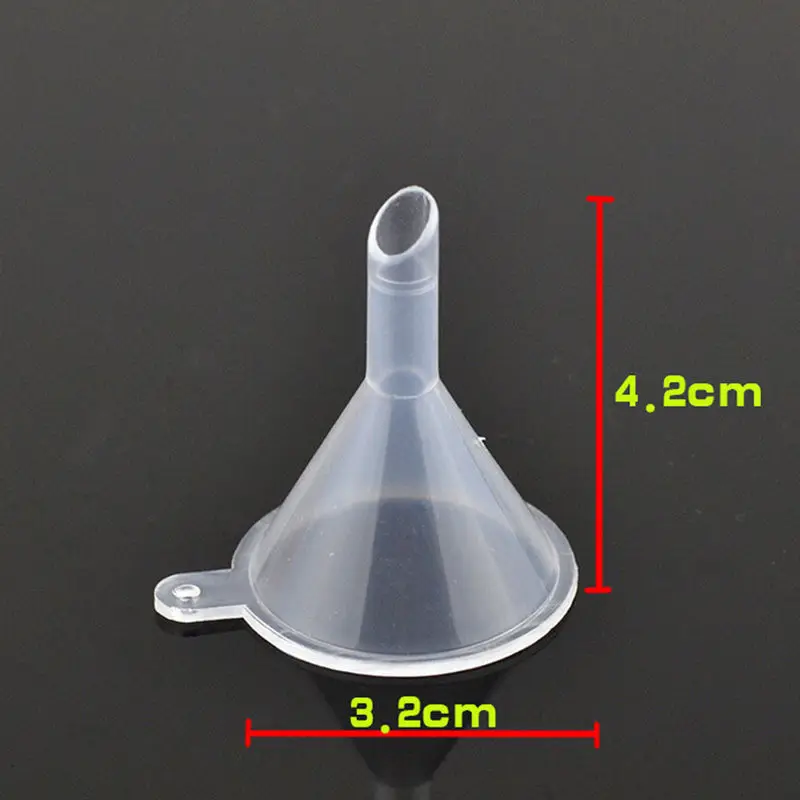 

10pcs/lot Plastic Small Funnels For Perfume Liquid Essential Oil Filling Empty Bottle Packing Tool Small Funnel For School