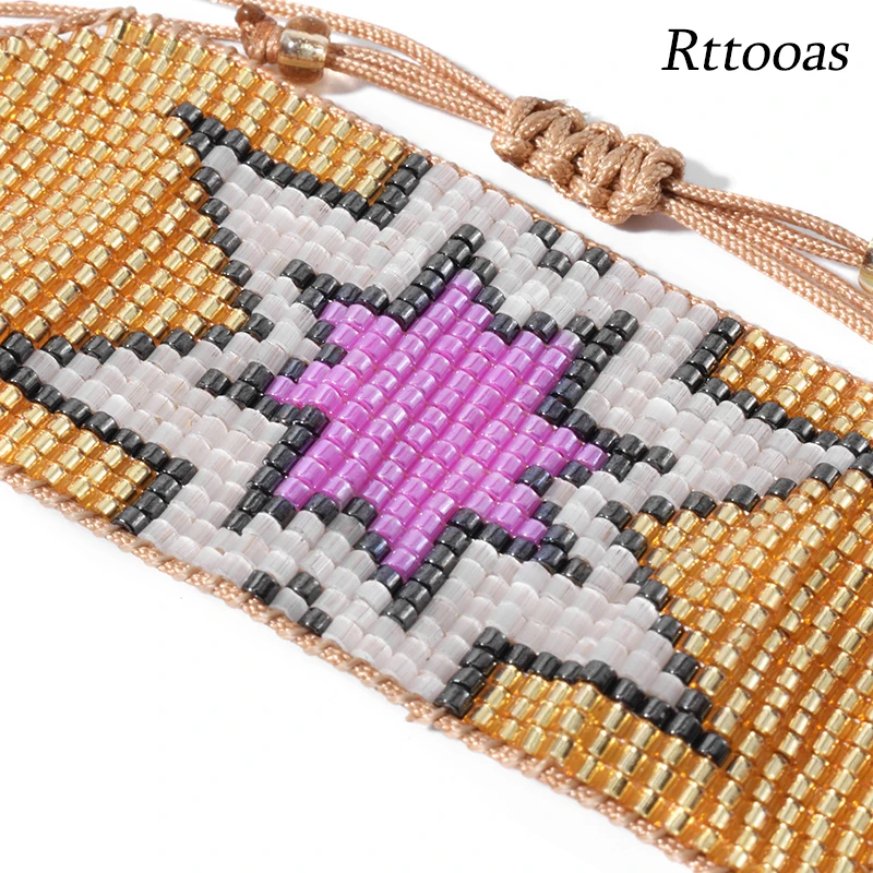 

Rttooas Gold Star MIYIKI Beaded Bracelet For Women Pulseras Mujer Moda 2020 Fashion Boho Jewelry Female Gift Adjustable Armband