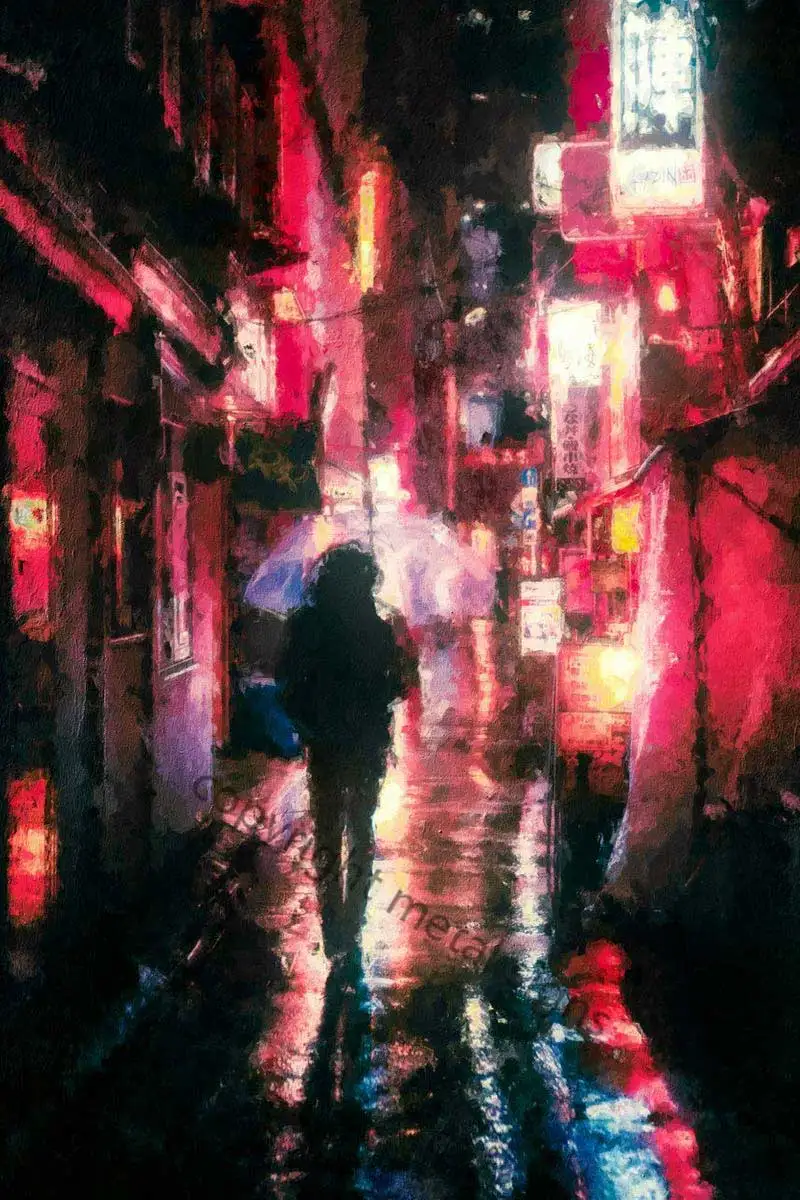 

Жестяная Табличка в стиле ретро с изображением дождливой ночи, винтажная металлическая вывеска, настенное украшение, неоновая вывеска для ...