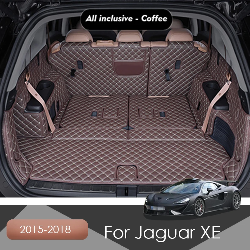 

The Trunk Cargo Leather Liner Car Boot Liner Cargo Compartment Floor Carpet Mud Kick For Jaguar XE 2015-2018
