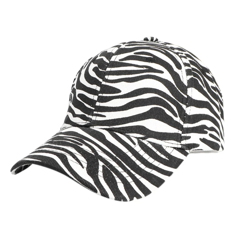 

Unisex Harajuku Hip Hop Zebra Striped Baseball Cap Sunscreen Adjustable Dad Hat
