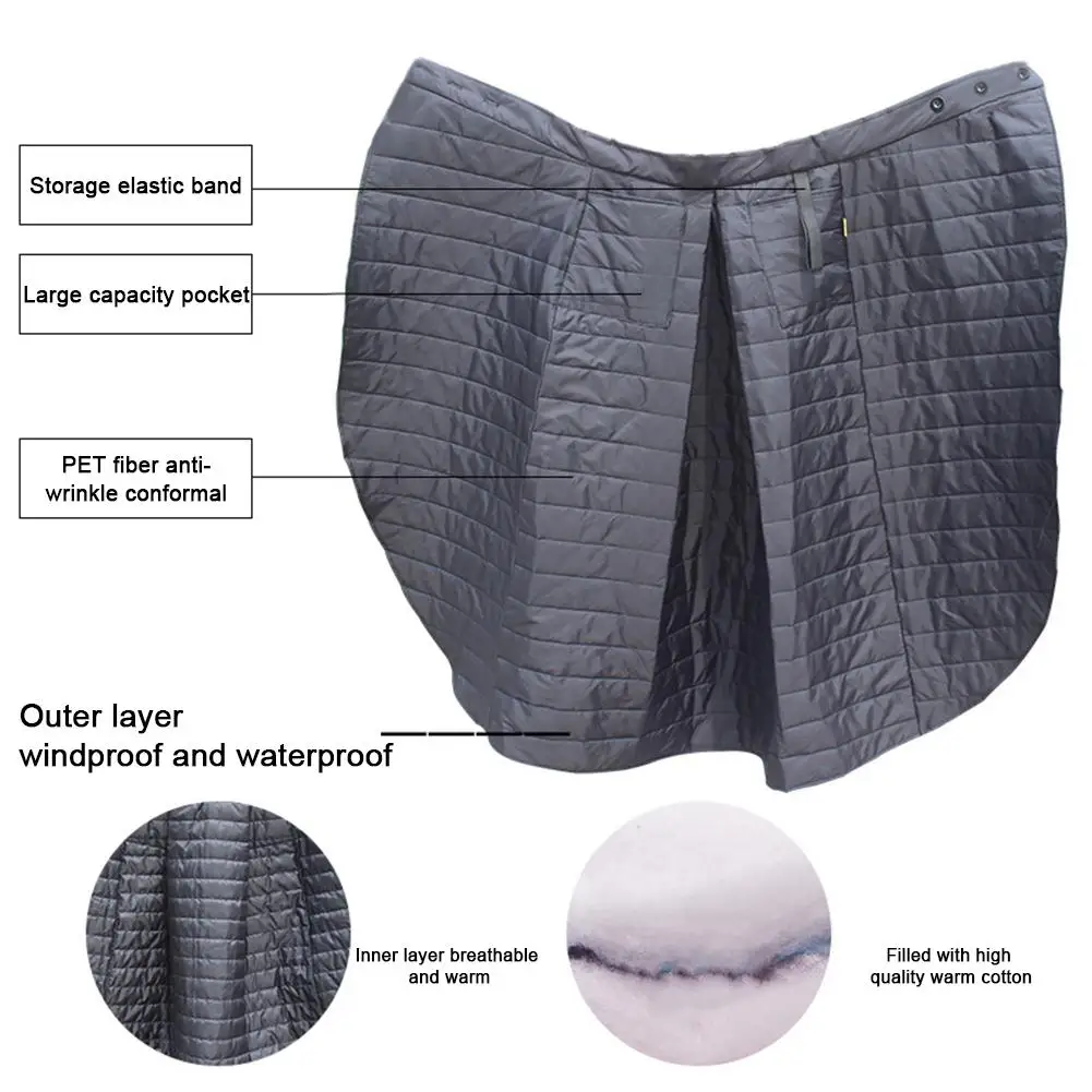 Windproof Cotton Skirt Knee Waist Leg Cover Winter Riding Waterproof Electric Motorcycle |