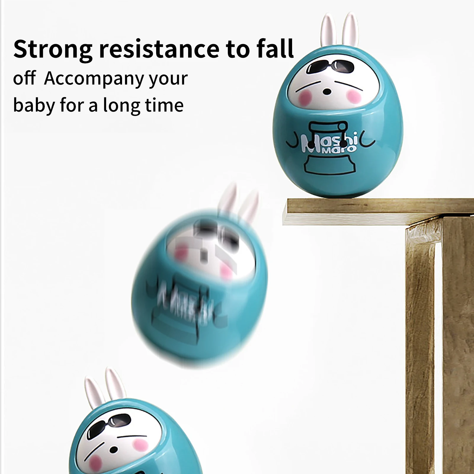 

Baby Tumbler Newborn Rabbit Toys Nodding Tumbler Toys For Kid Ring Bell Cute Roly-Poly Educational Rattle Baby Development Toys