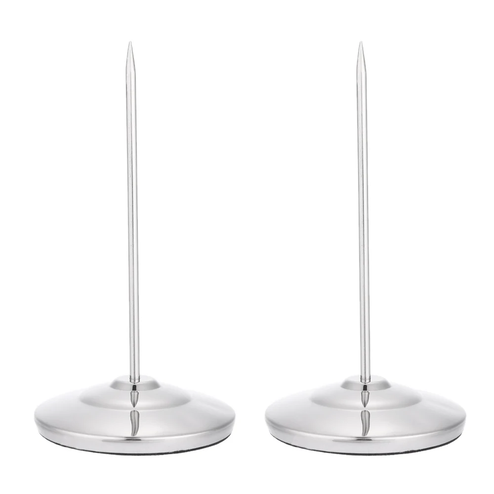 Новинка держатель для заметок из нержавеющей стали с прямым стержнем вилка купюр