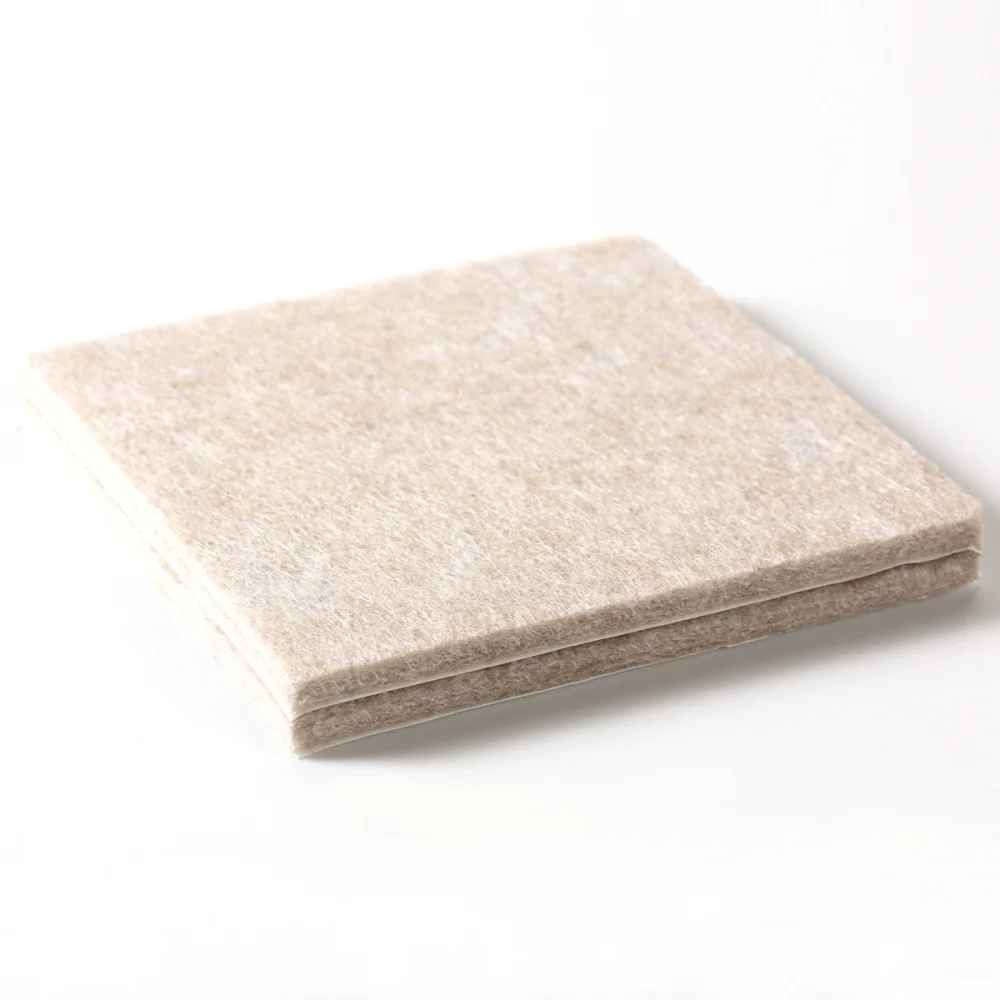 

2pcs 8.5cm Square Felt Pads Floor Protector Pad for Table Chair Furniture