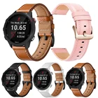 Ремешок из натуральной кожи для смарт-часов Garmin Vivoactive 3, 4, 4S, Vila 2, 2S, Vivomove HR Forerunner 645, 245 м