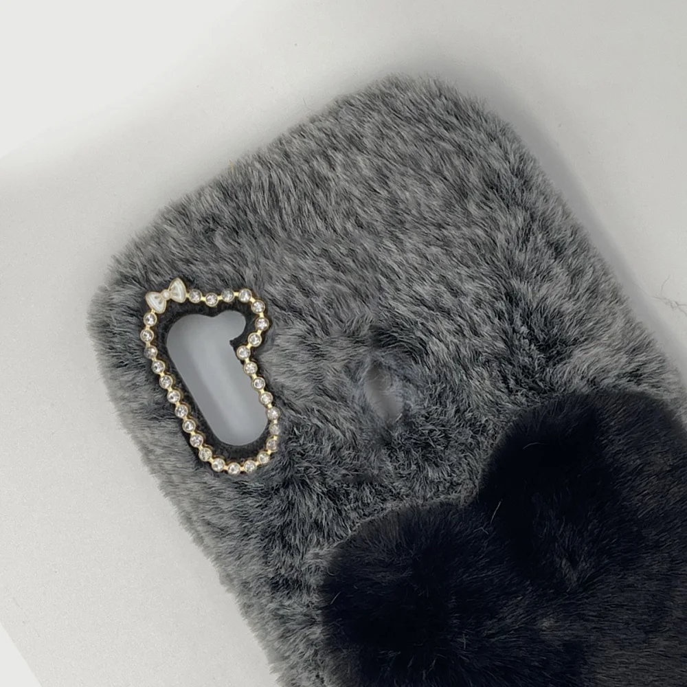 Love Shape Furry Warm Fluffy Phone Case Plush Cover Compatible with A11 | Мобильные телефоны и аксессуары