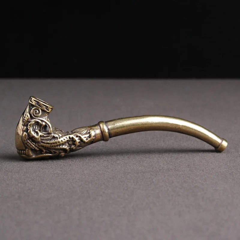 Рельефные ретро-трубки из чистой латуни с традиционным драконом и Фениксом